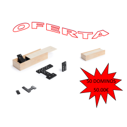 LOTE DE 50 DOMINOS MADERA