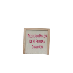 JUEGO TRES EN RAYA MADERA PERSONALIZADO CON VINILO RECUERDO MOLON
